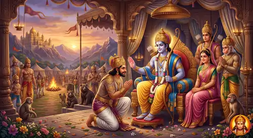 श्री राम और विभीषण का मिलन